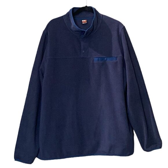 NWOT 32 Degrees Navy Blue Fleece Pullover Jacket Sweater - Picture 2 of 13